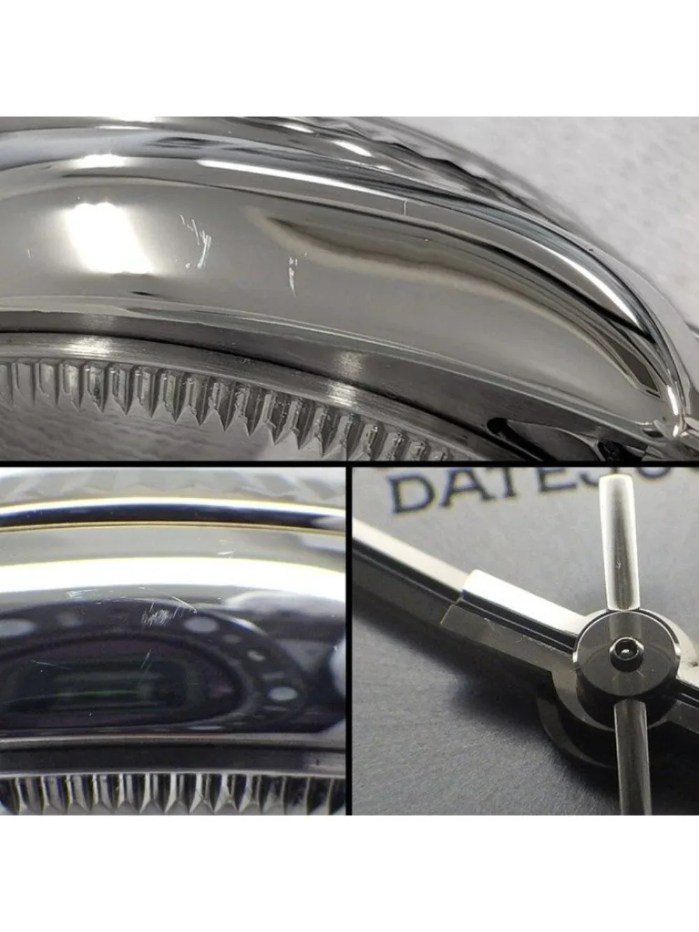 Rolex Watch Datejust Sunray Silver Dial 18k White Gold SS Automatic